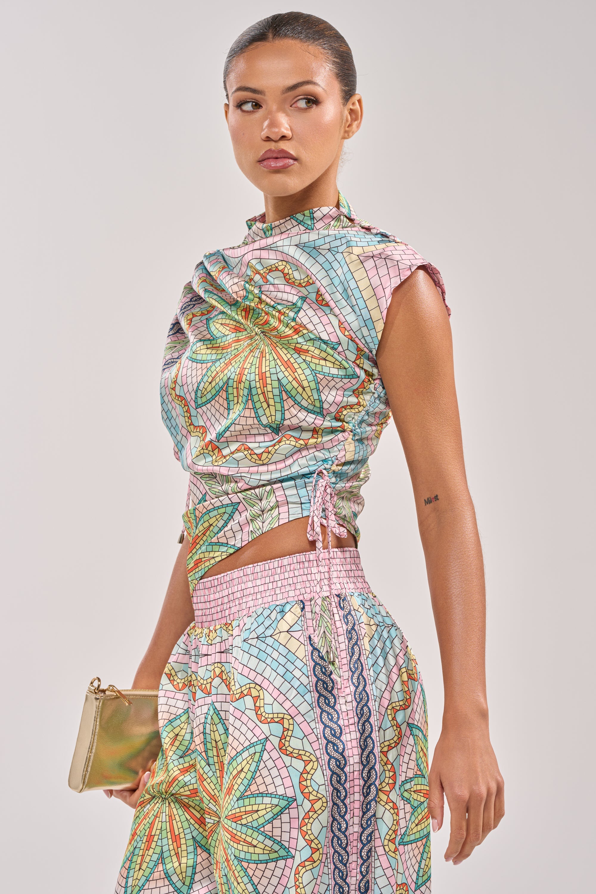 ALL DIFFERENT WAYS SATIN BLOUSE