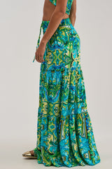 INTO THE GARDEN PALAZZO PANT IN GREEN MULTI