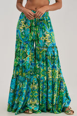 INTO THE GARDEN PALAZZO PANT IN GREEN MULTI