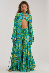 INTO THE GARDEN DUSTER IN GREEN MULTI