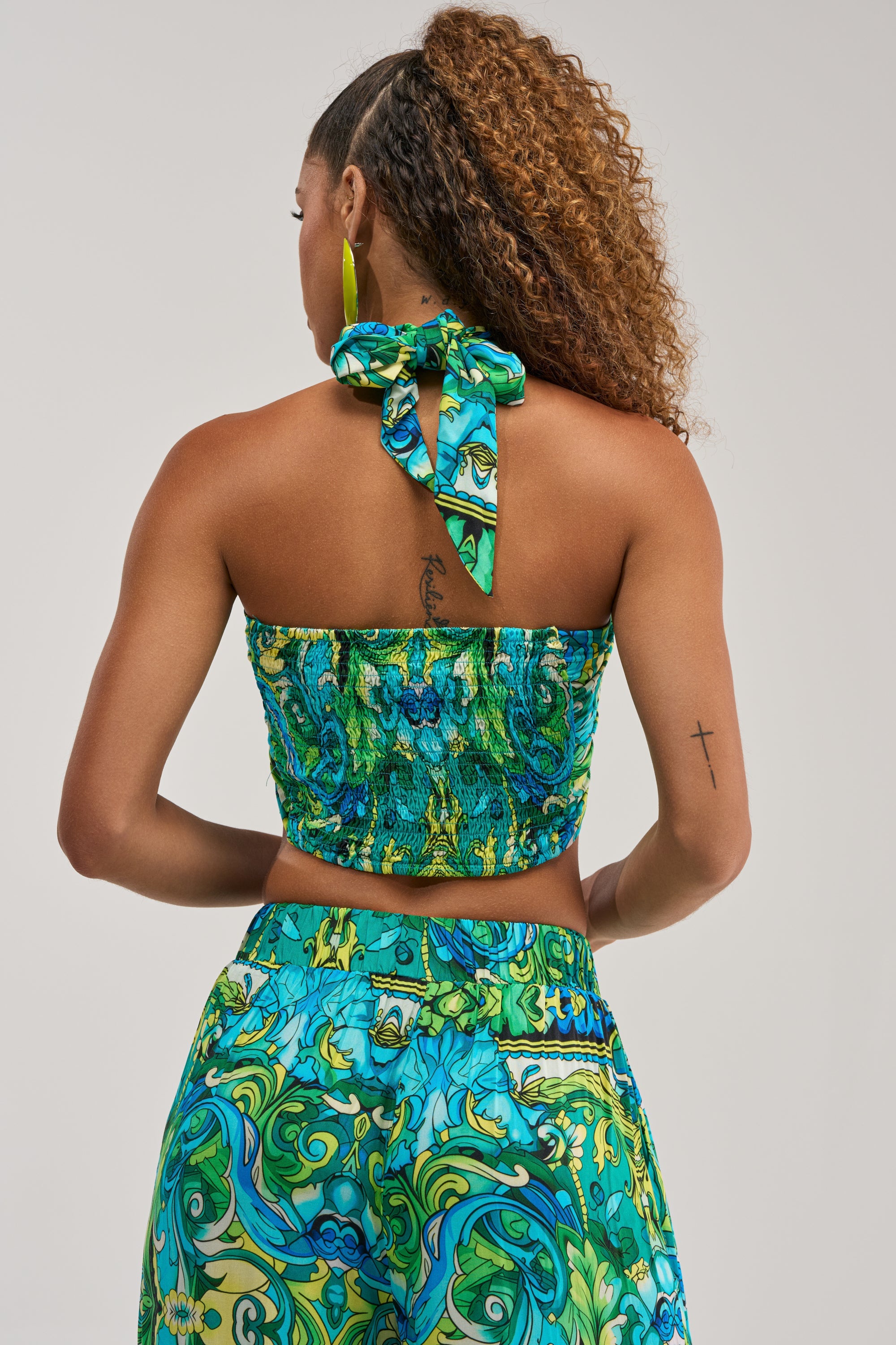 INTO THE GARDEN BRALETTE IN GREEN MULTI