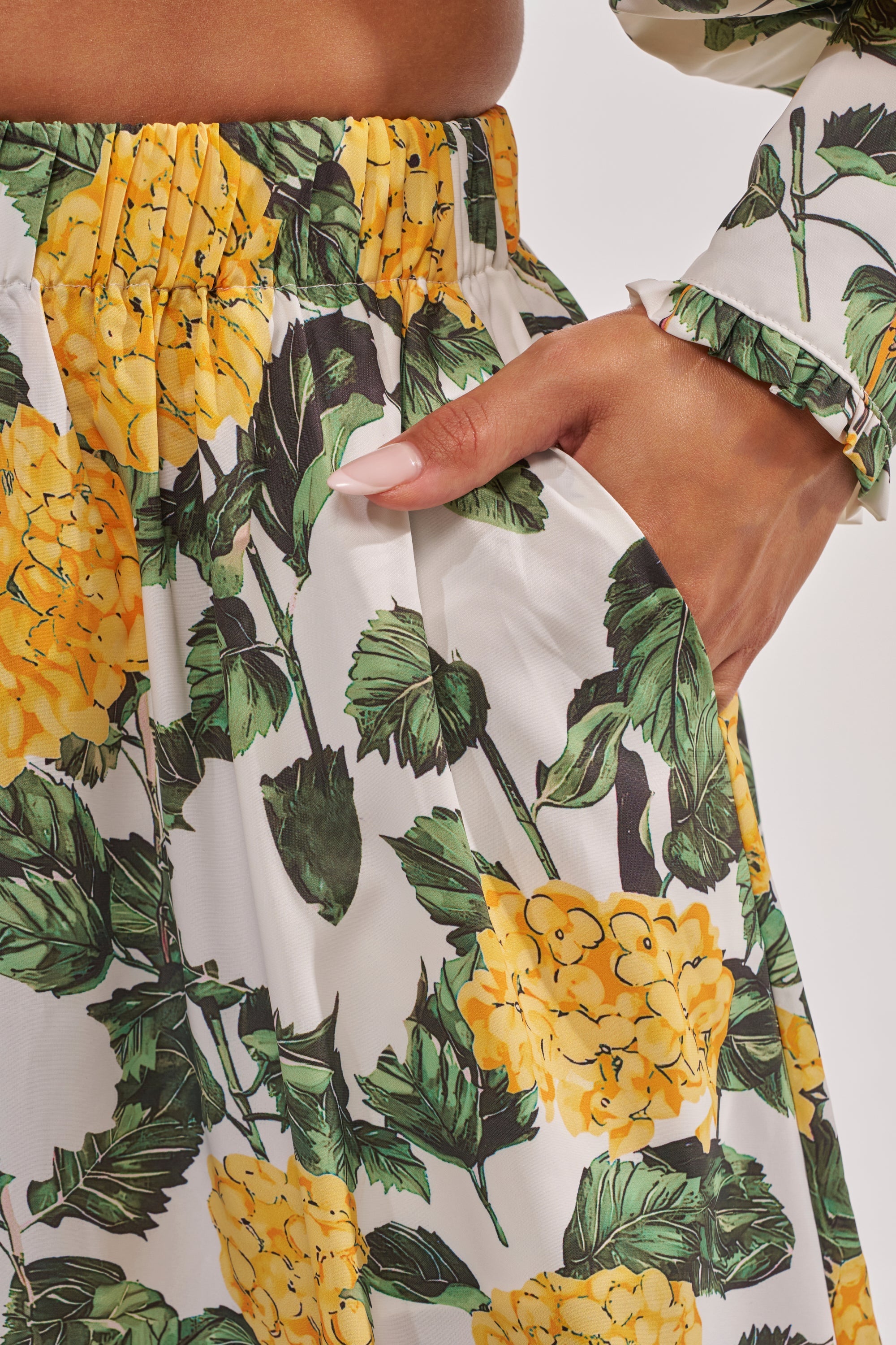 JULIE FLORAL WIDE LEG RUFFLE PANT