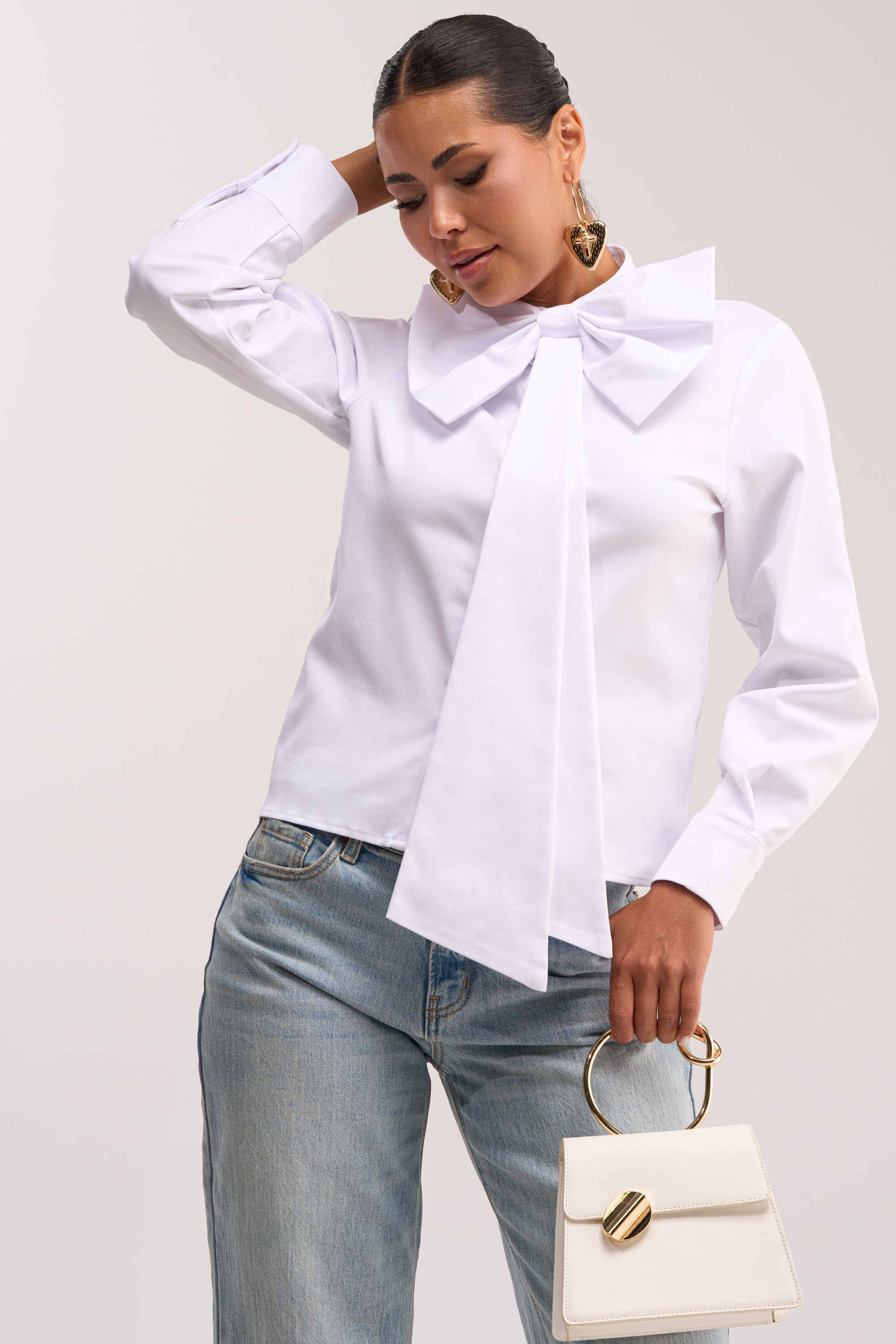 BUSINESS OR PLEASURE POPLIN BLOUSE