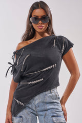 ROGUE ZIPPER ASYMMETRIC TEE