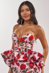 DOZEN ROSES SATIN CORSET