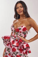 DOZEN ROSES SATIN CORSET