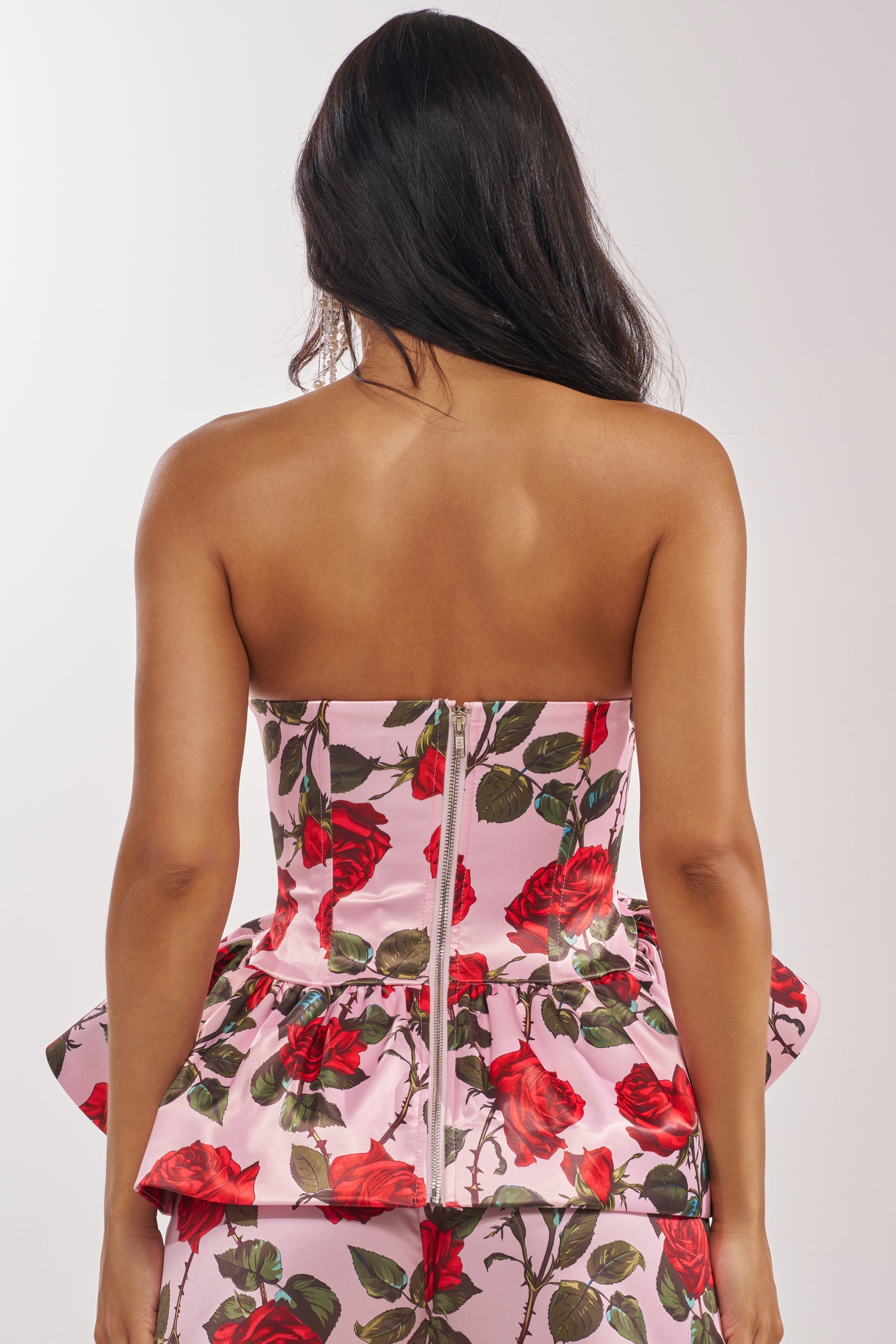 DOZEN ROSES SATIN CORSET