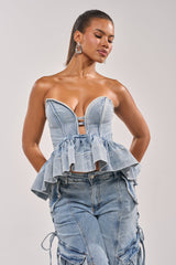 KARA DENIM BLOUSE