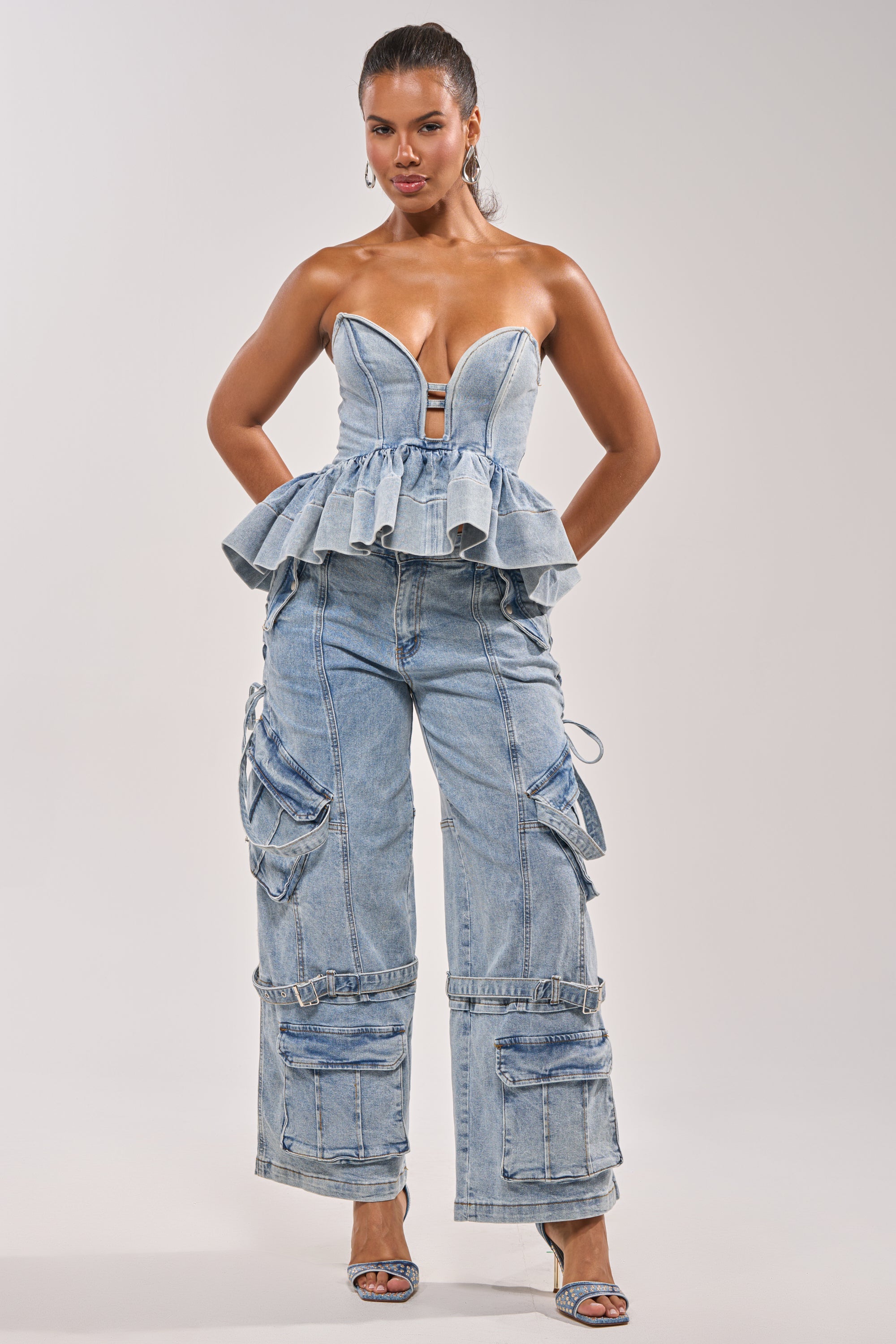 KARA DENIM BLOUSE