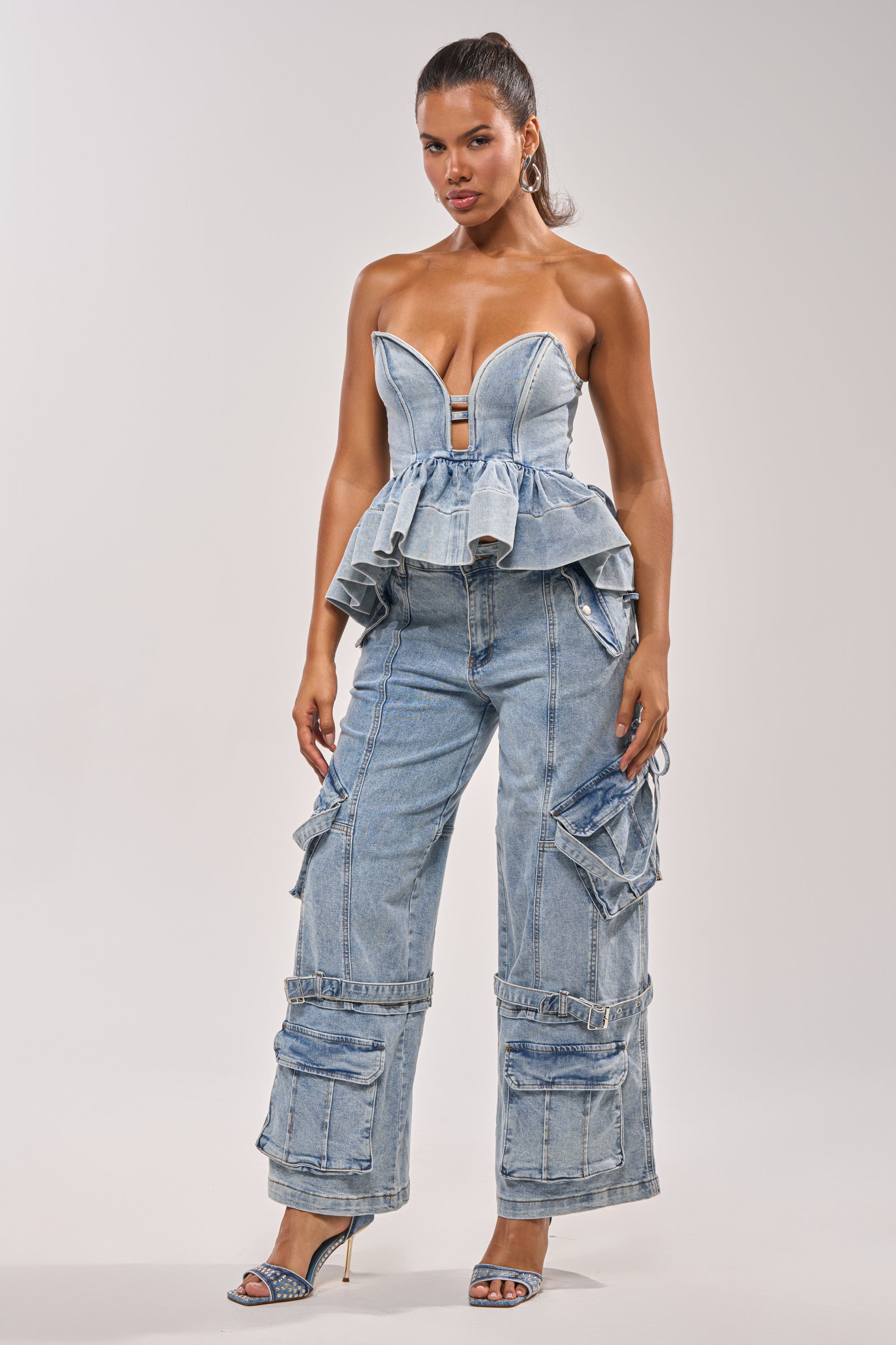 KARA DENIM BLOUSE