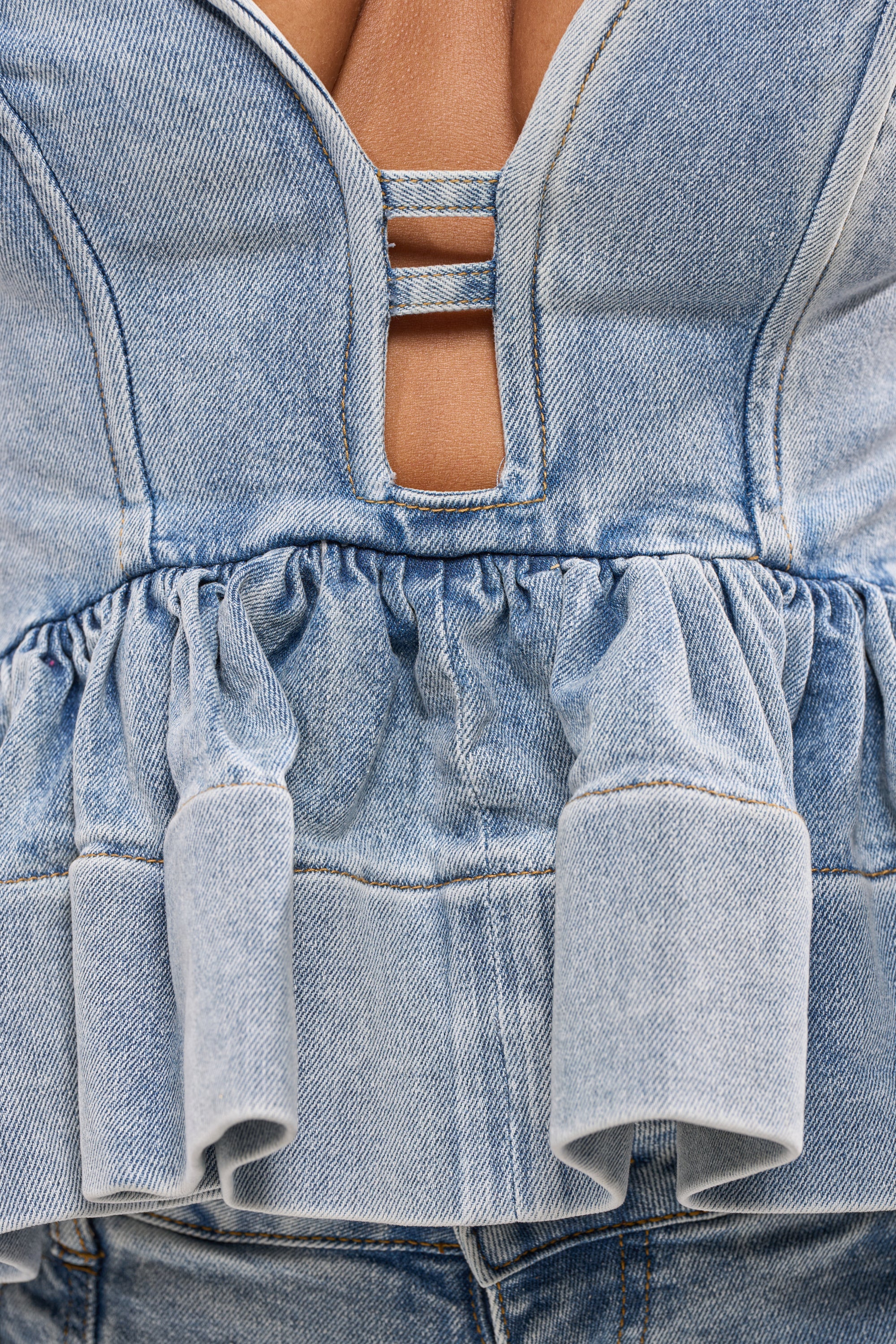 KARA DENIM BLOUSE