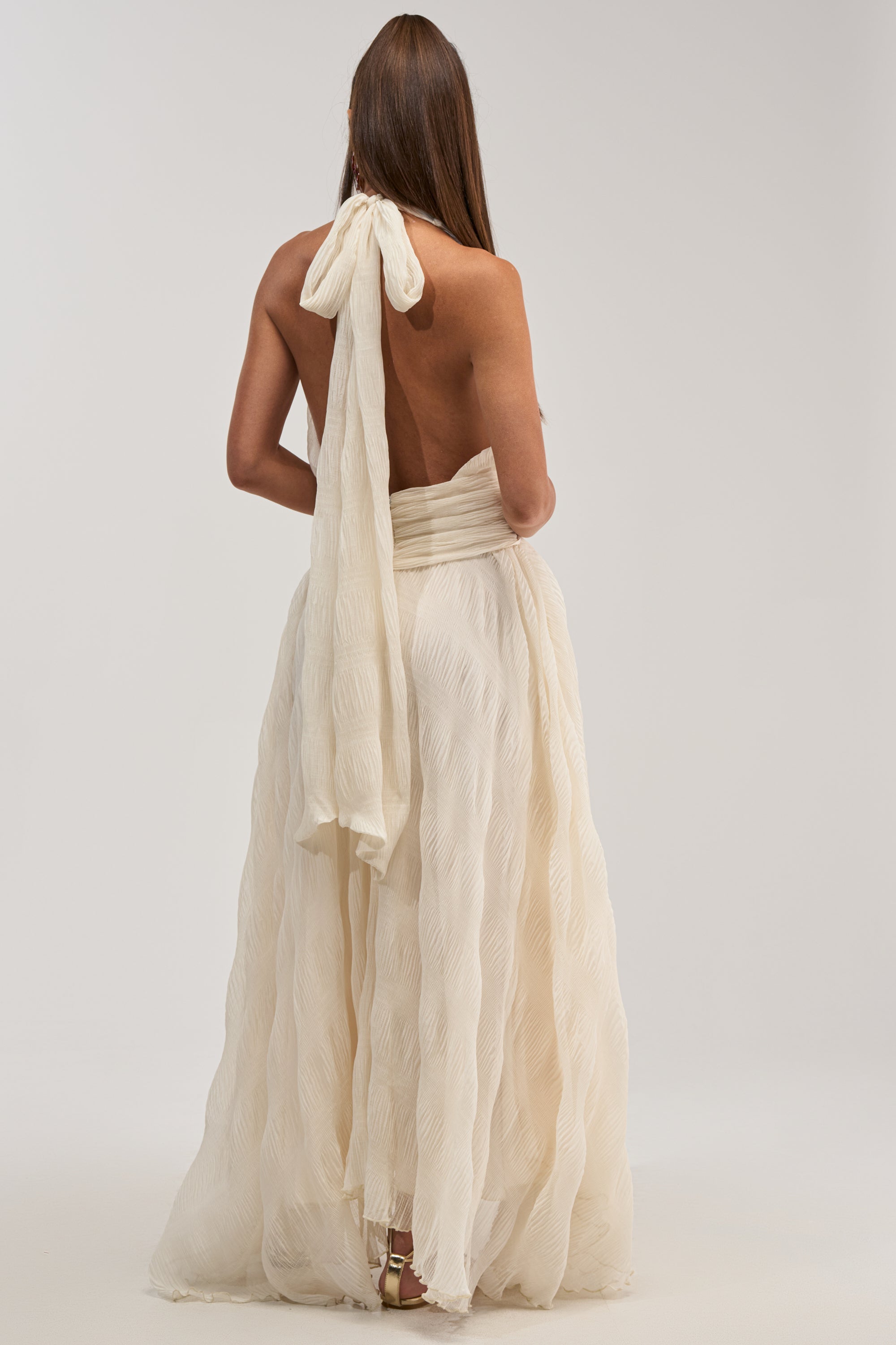 BEACH CLUB BELTED MAXI DRESS IN WHITE