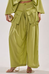 TALK ABOUT ME TROUSER IN CHARTREUSE
