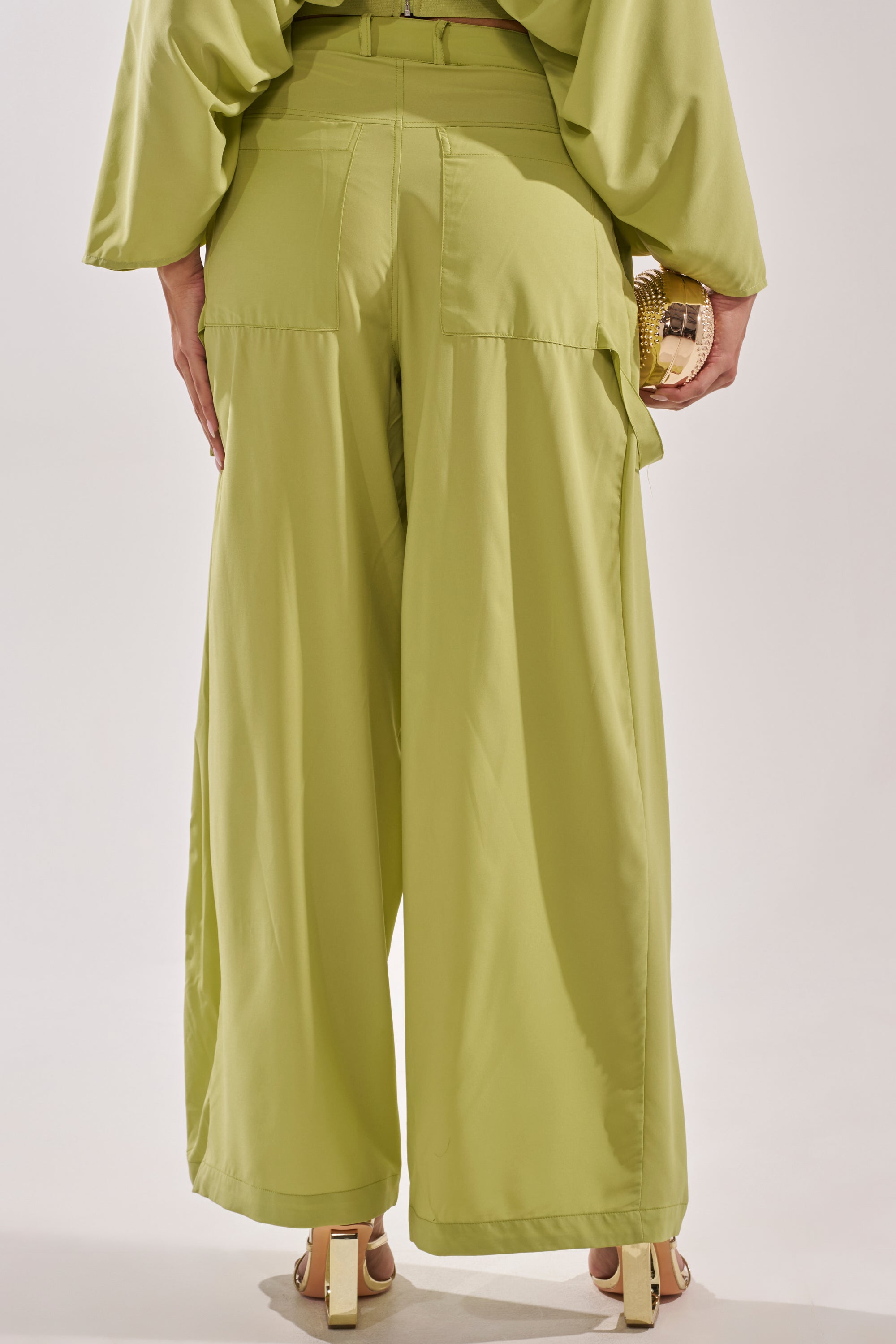 TALK ABOUT ME TROUSER IN CHARTREUSE