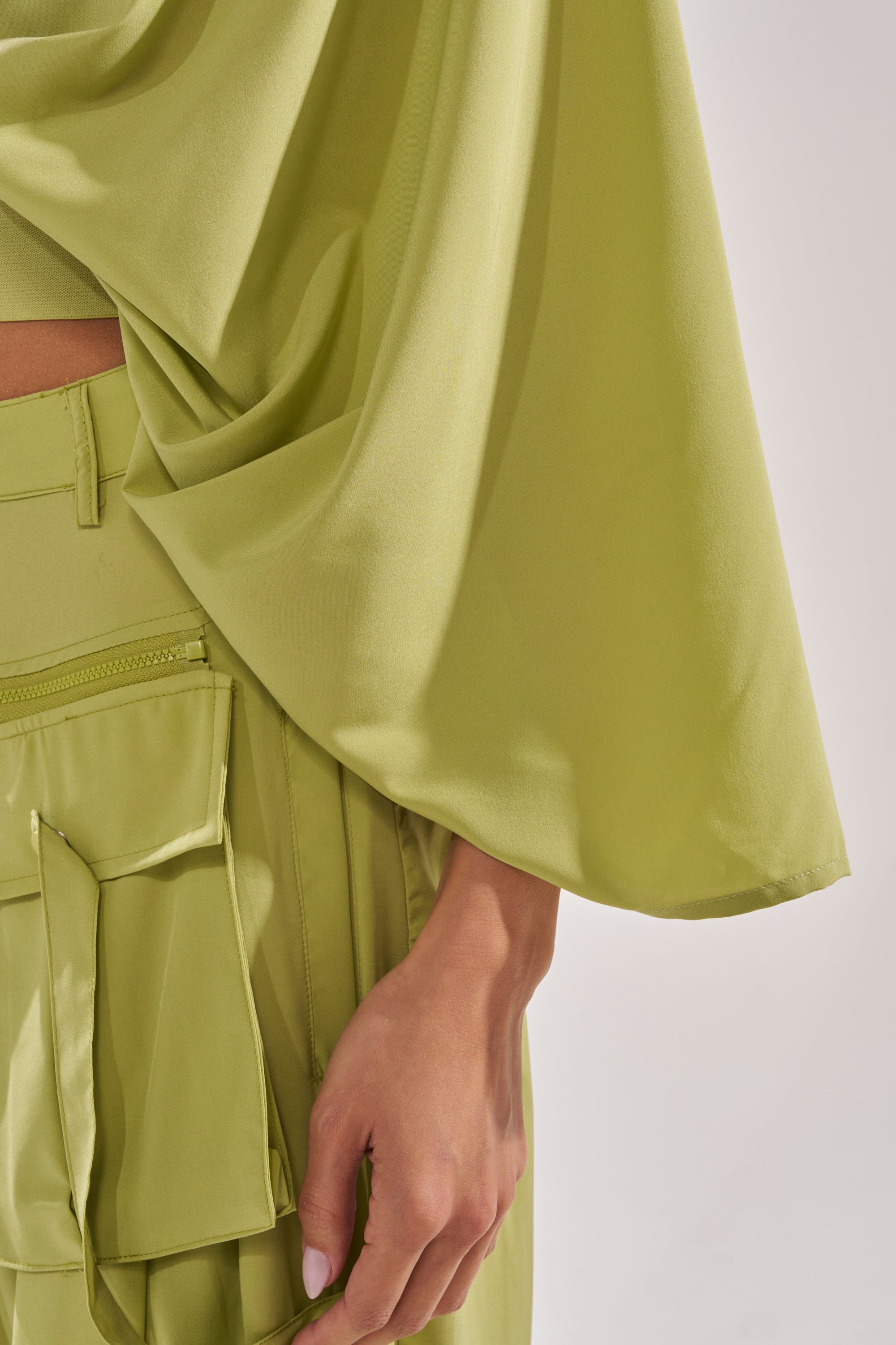 TALK ABOUT ME BLOUSE IN CHARTREUSE