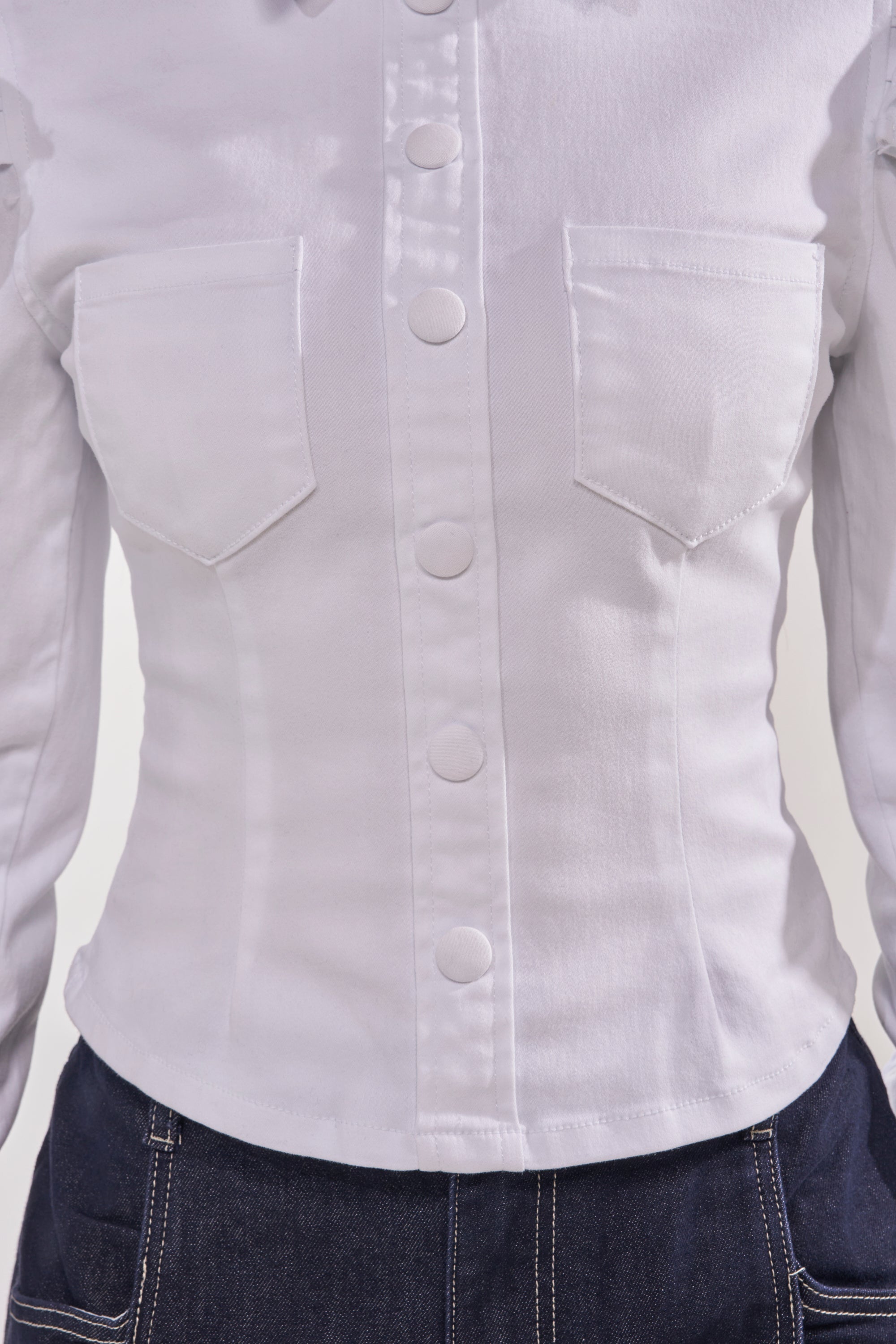 DREA RUFFLE SLEEVE BUTTON DOWN