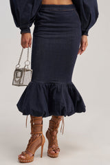 LET'S CHANGE IT UP DENIM MIDI SKIRT