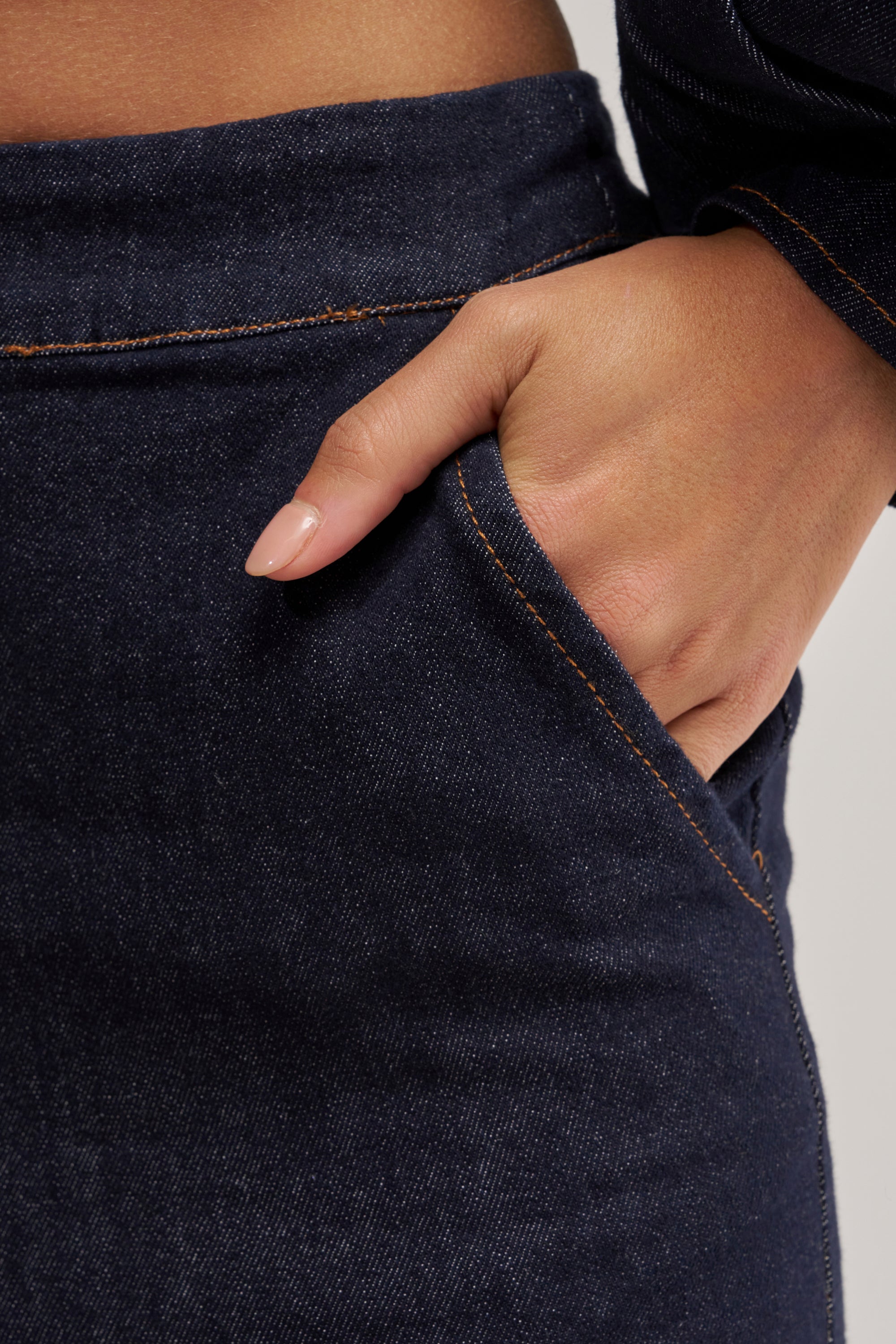 LET'S CHANGE IT UP DENIM MIDI SKIRT