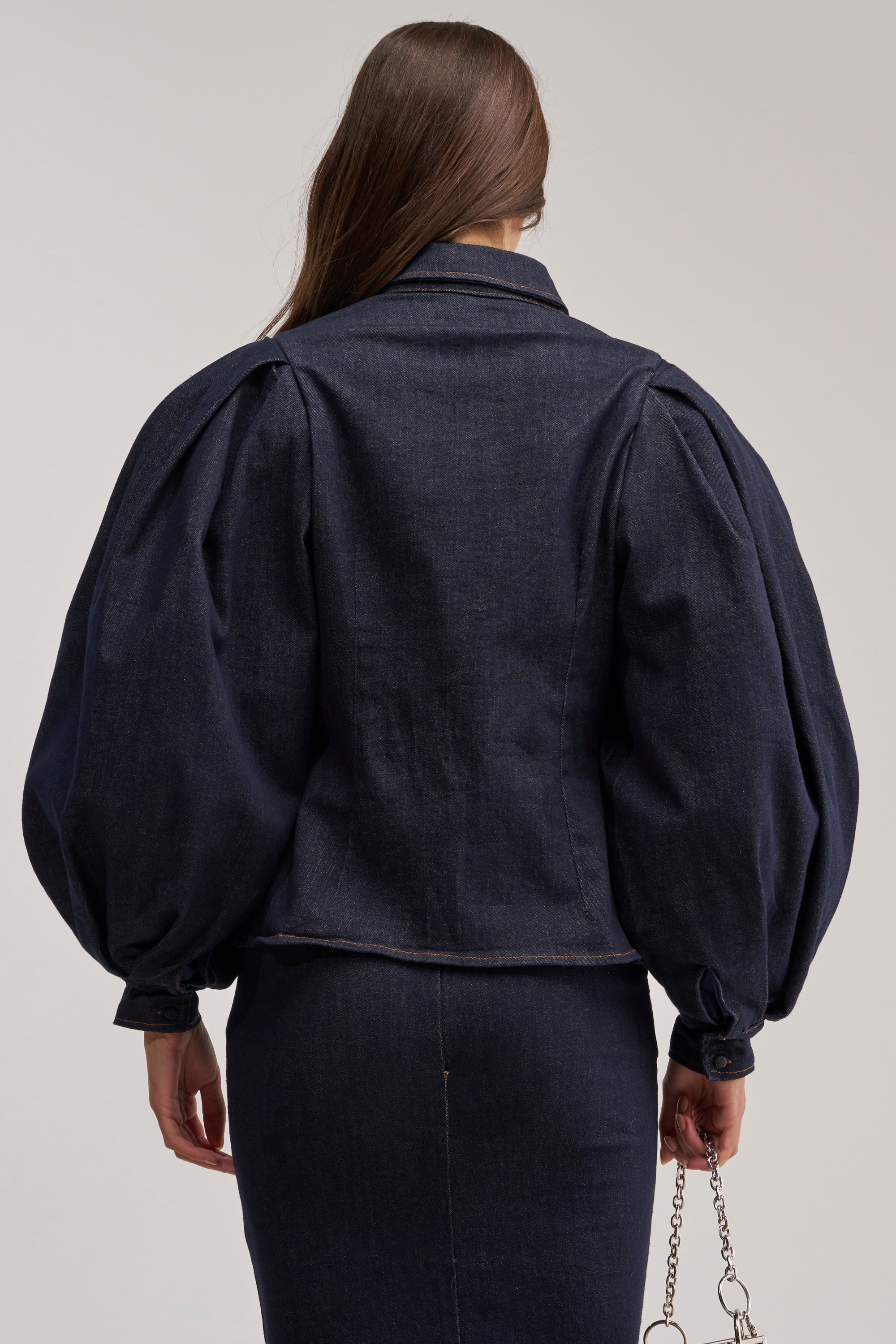 LET'S CHANGE IT UP DENIM BLOUSE