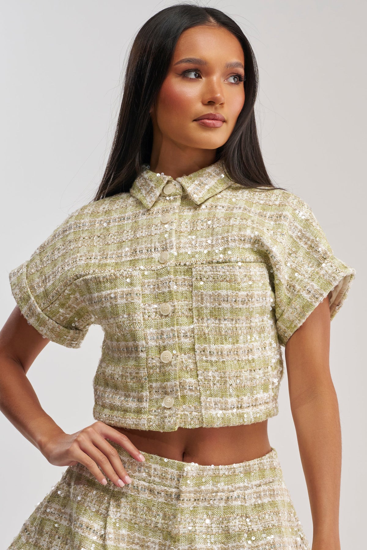 EASY TO LOVE TWEED BUTTON DOWN
