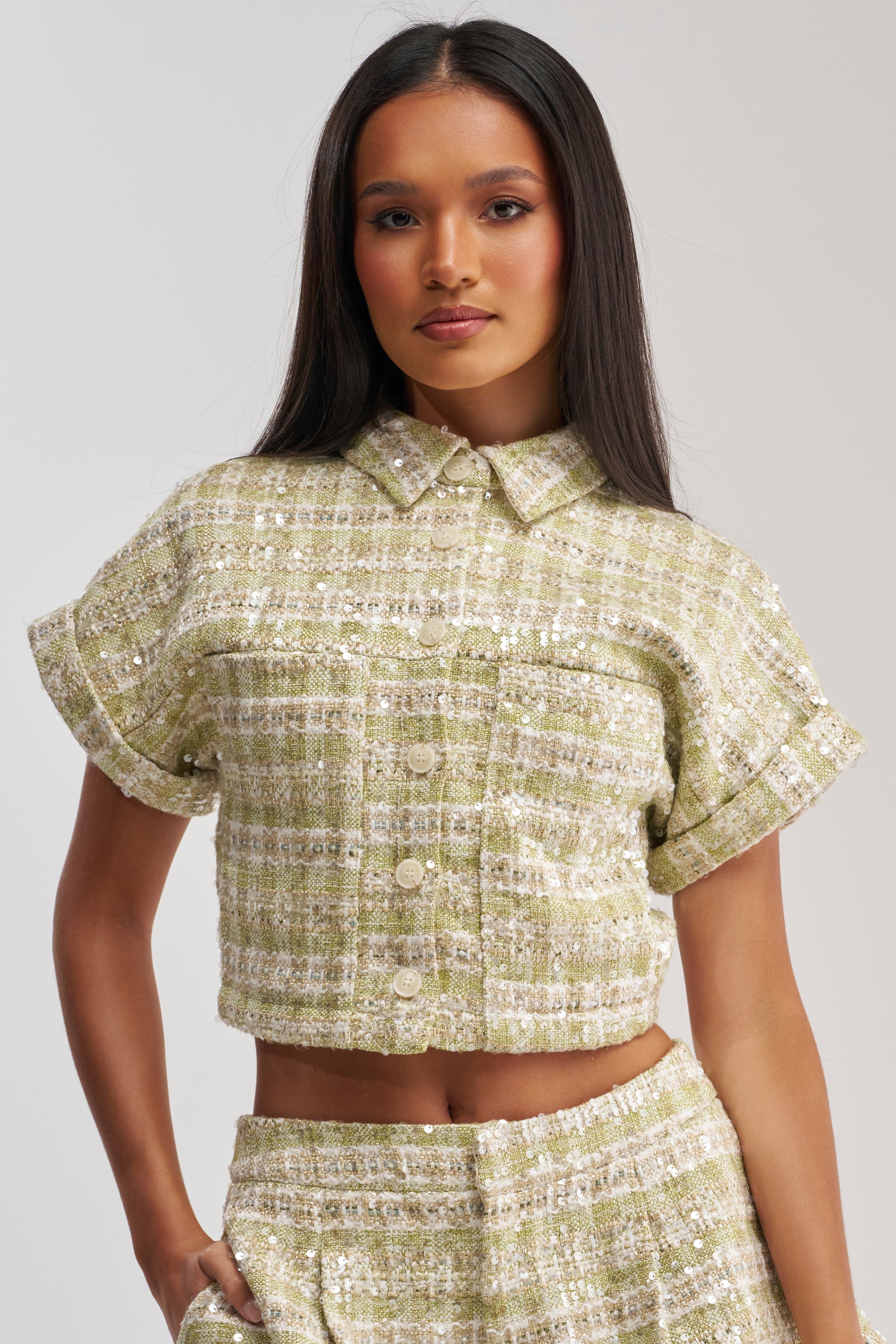 EASY TO LOVE TWEED BUTTON DOWN