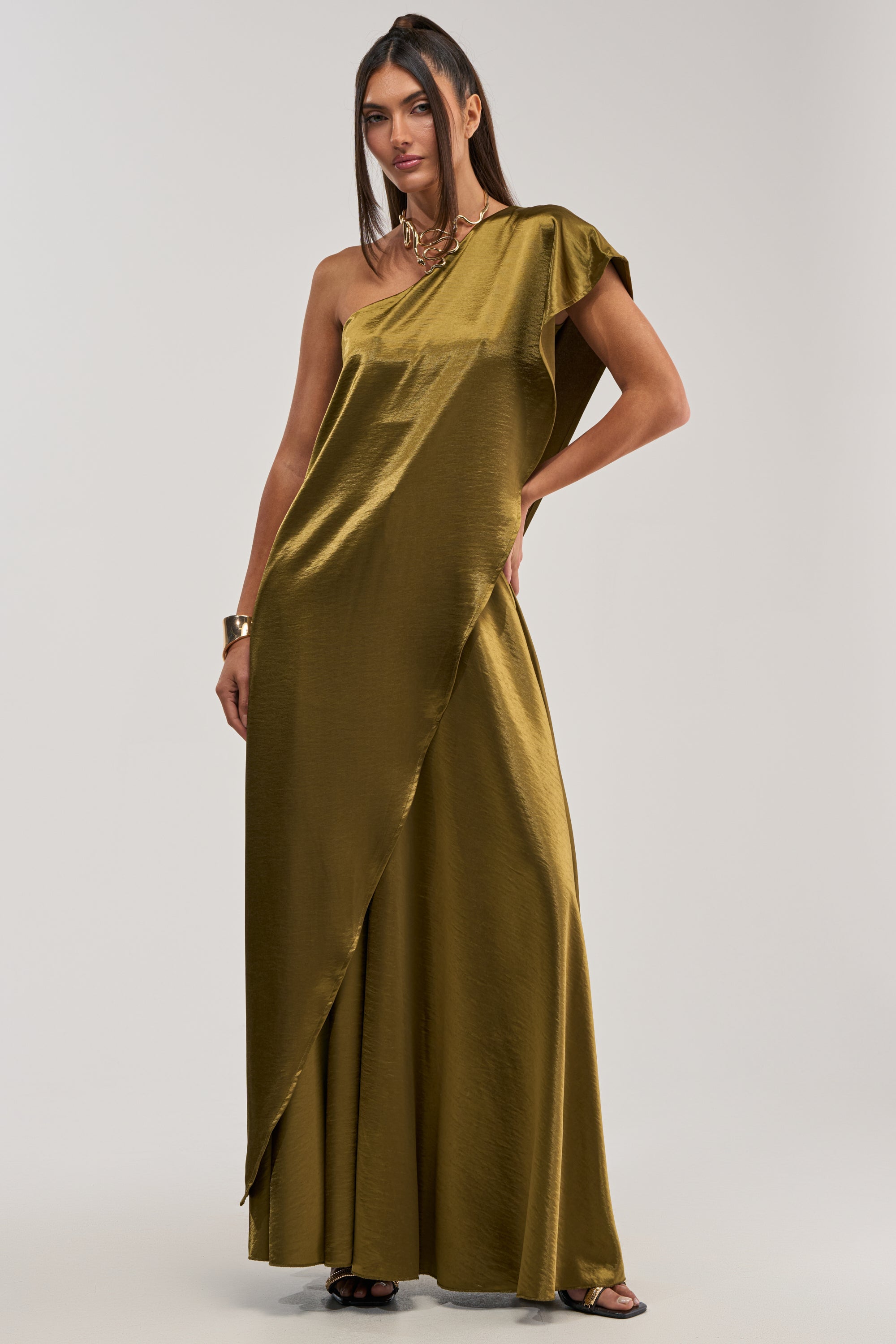 TRUE GODDESS GREEN PALAZZO PANT