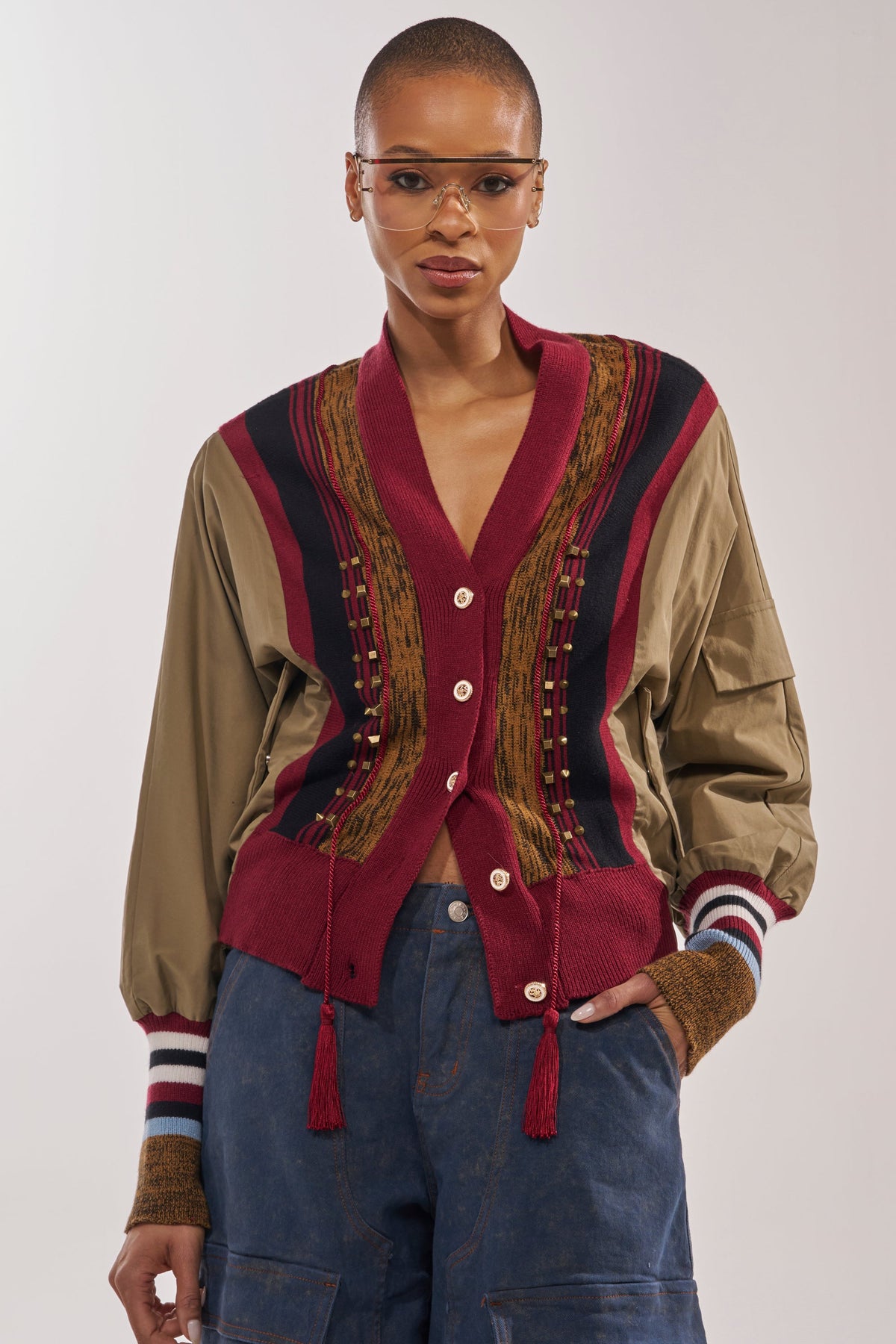 NEW DAY COLORBLOCK CARDIGAN