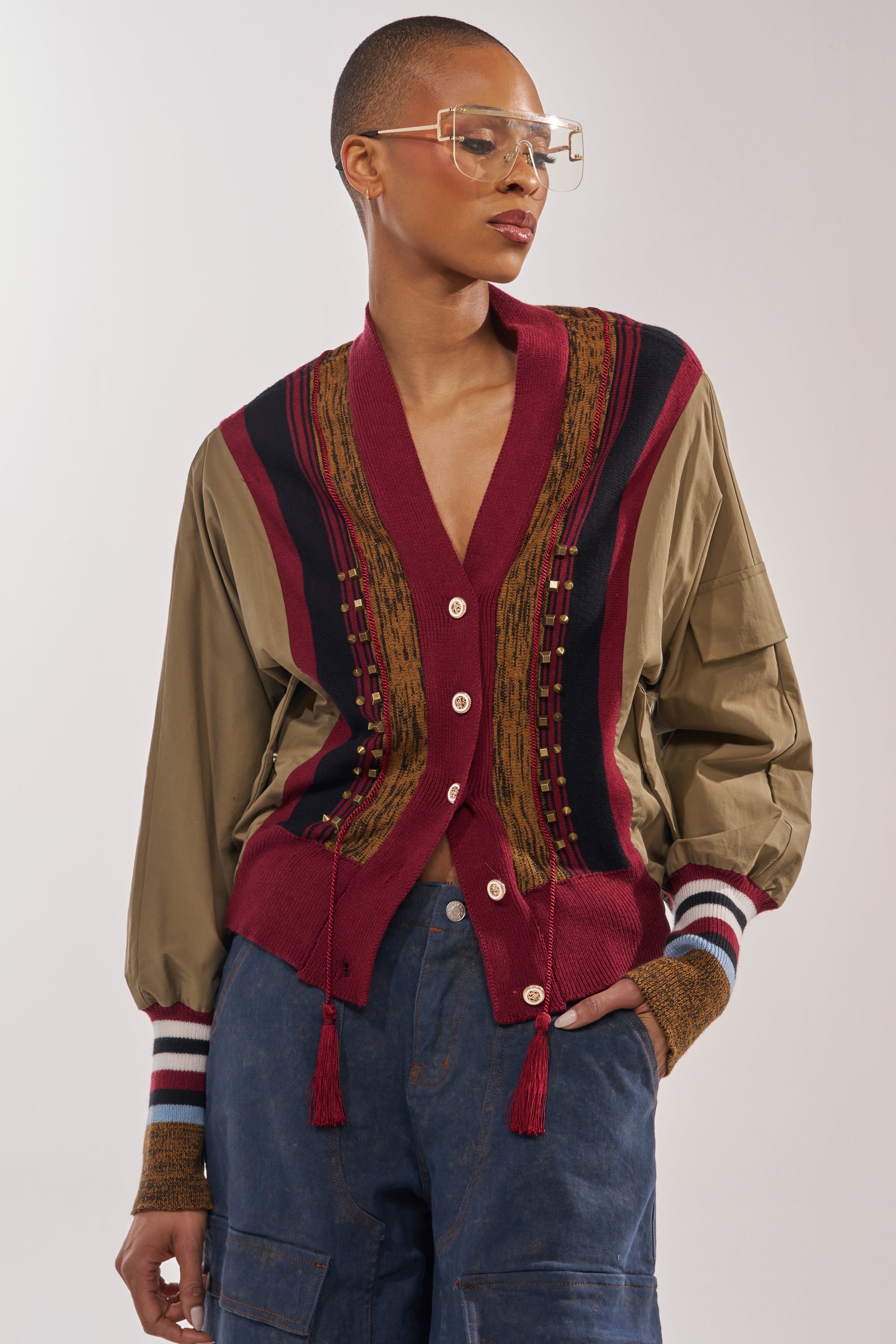 NEW DAY COLORBLOCK CARDIGAN