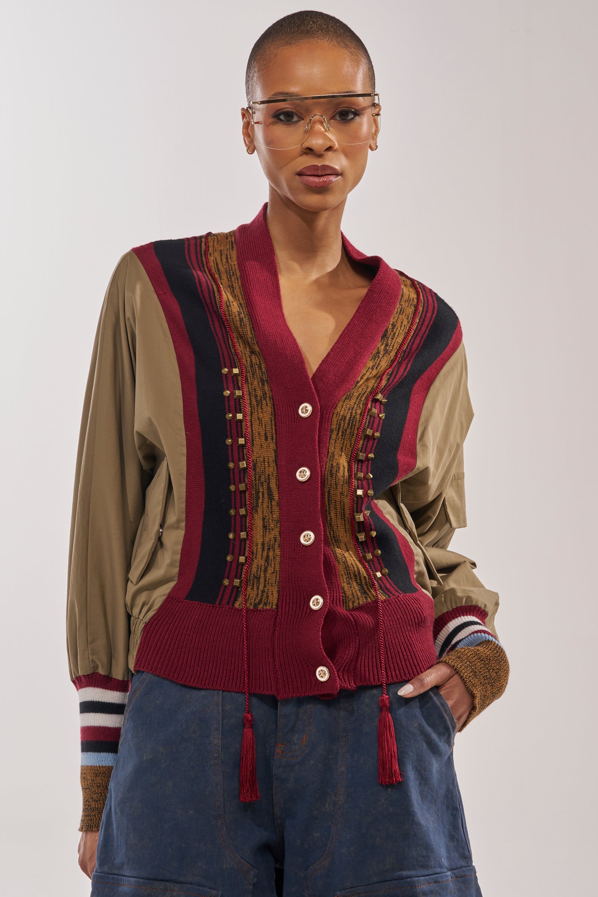 NEW DAY COLORBLOCK CARDIGAN