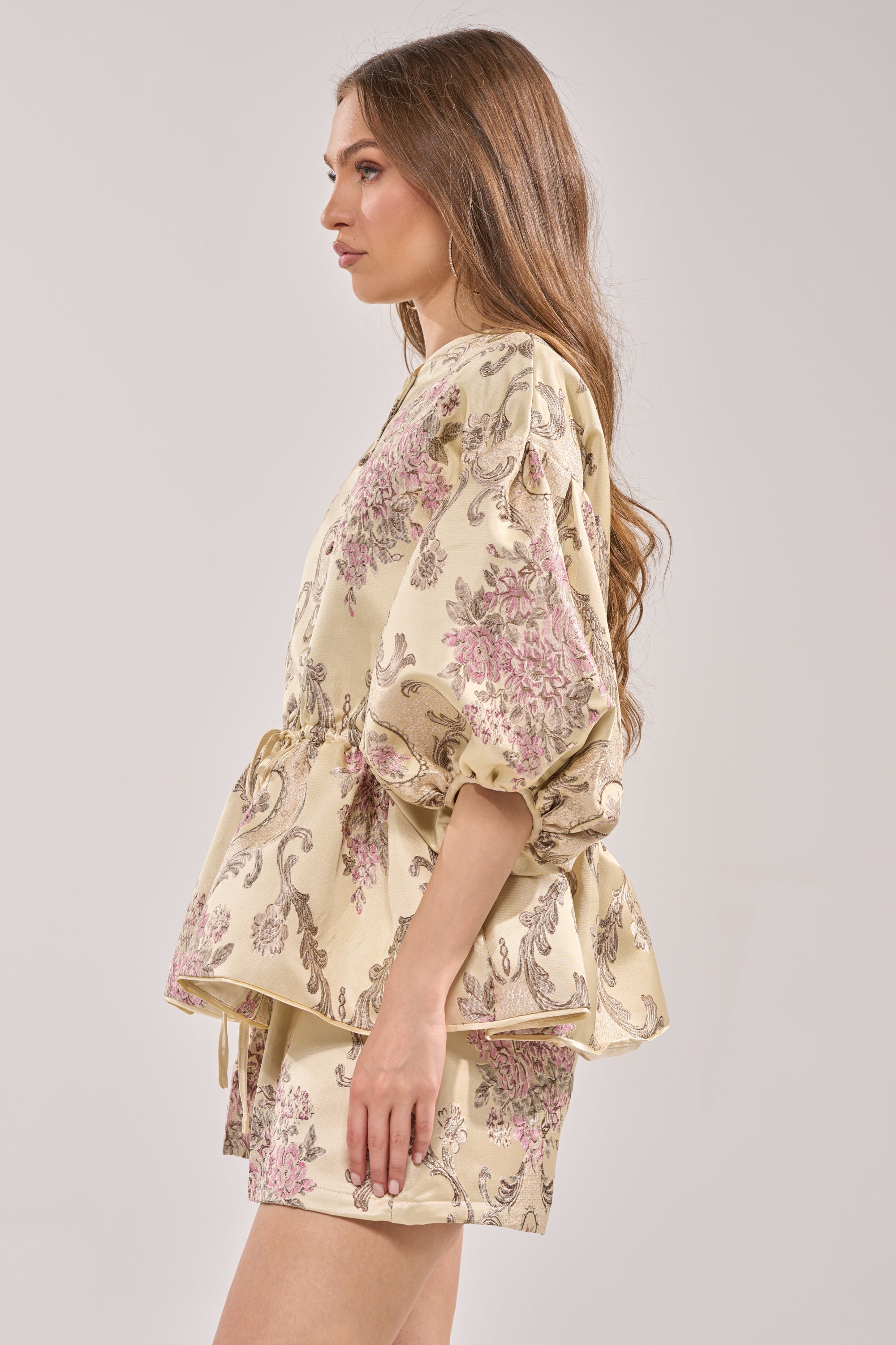 PORCELAIN DOLL BROCADE TOP