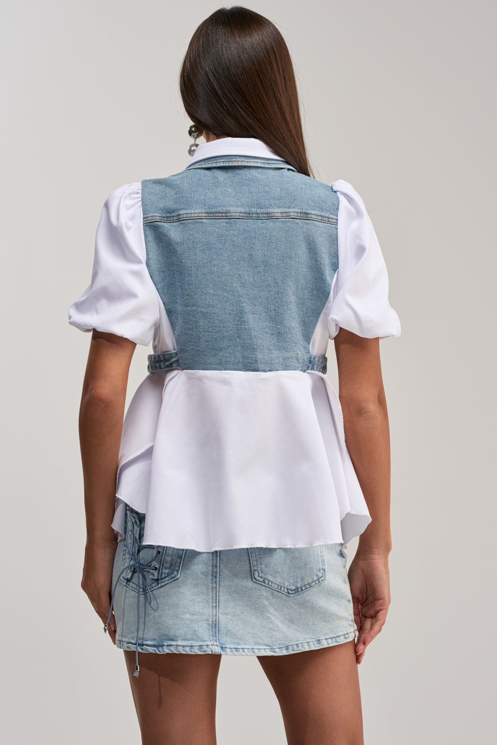 HOPELESS ROMANTIC DENIM BLOUSE