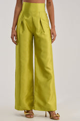 BY MY SIDE TROUSER IN CHARTREUSE