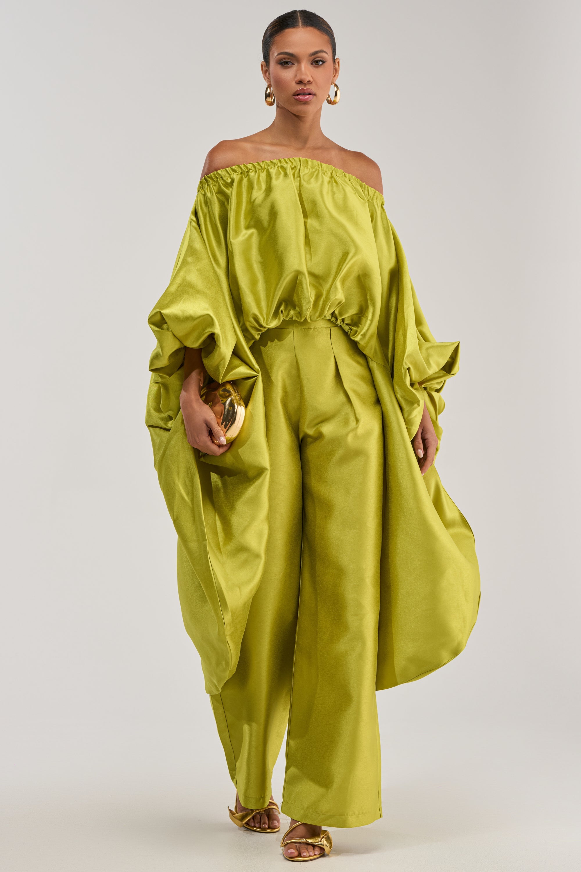 BY MY SIDE TROUSER IN CHARTREUSE