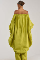 BY MY SIDE HIGH LOW BLOUSE IN CHARTREUSE