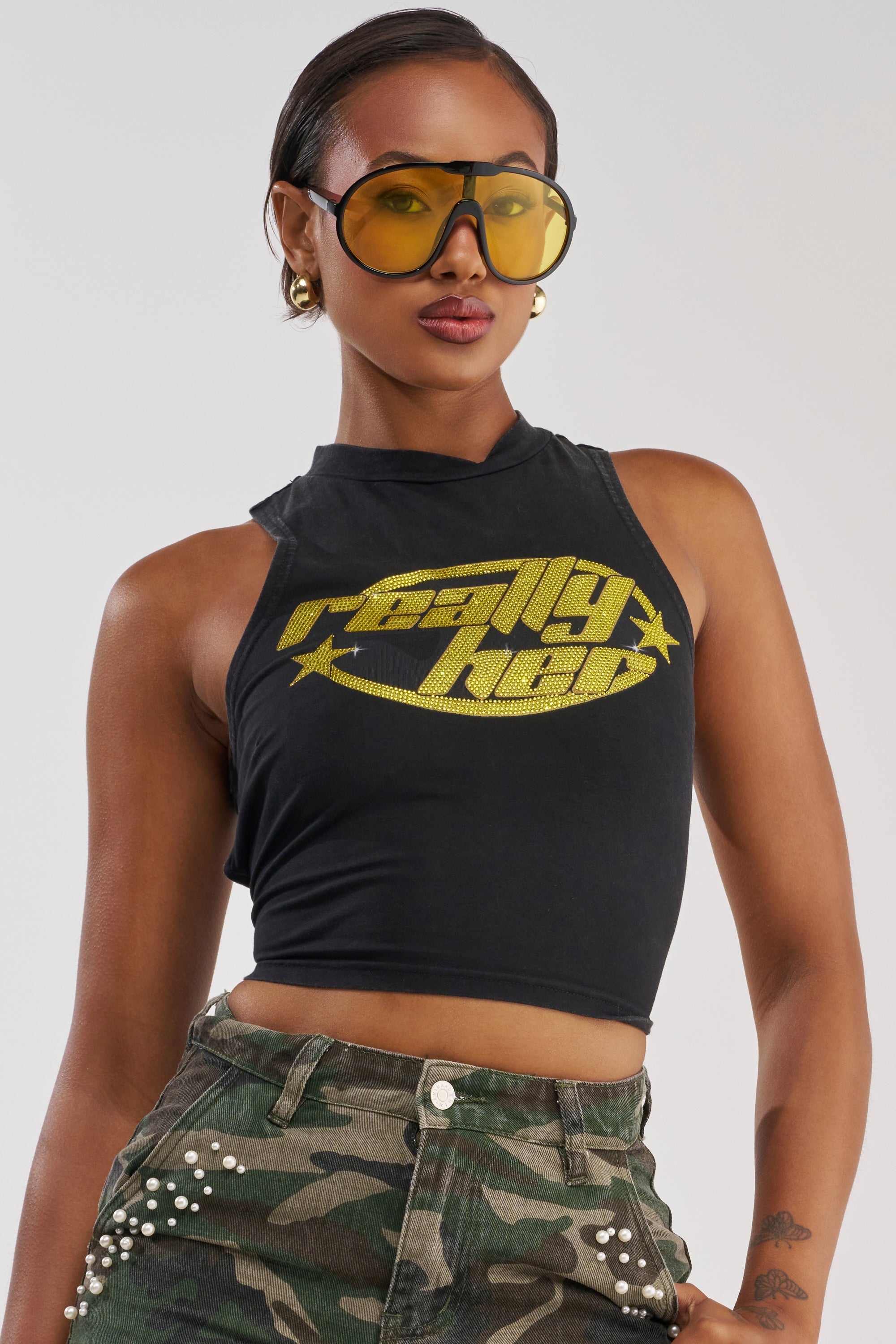 REALLY HER TIE-BACK TANK TOP