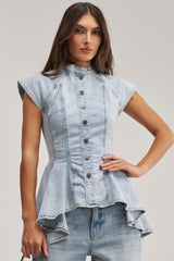 LUCY DENIM BLOUSE
