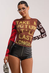 TAKE A PICTURE MESH TOP