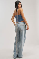 YOU WOULDNT GET IT RHINESTONE DETAIL CORSET