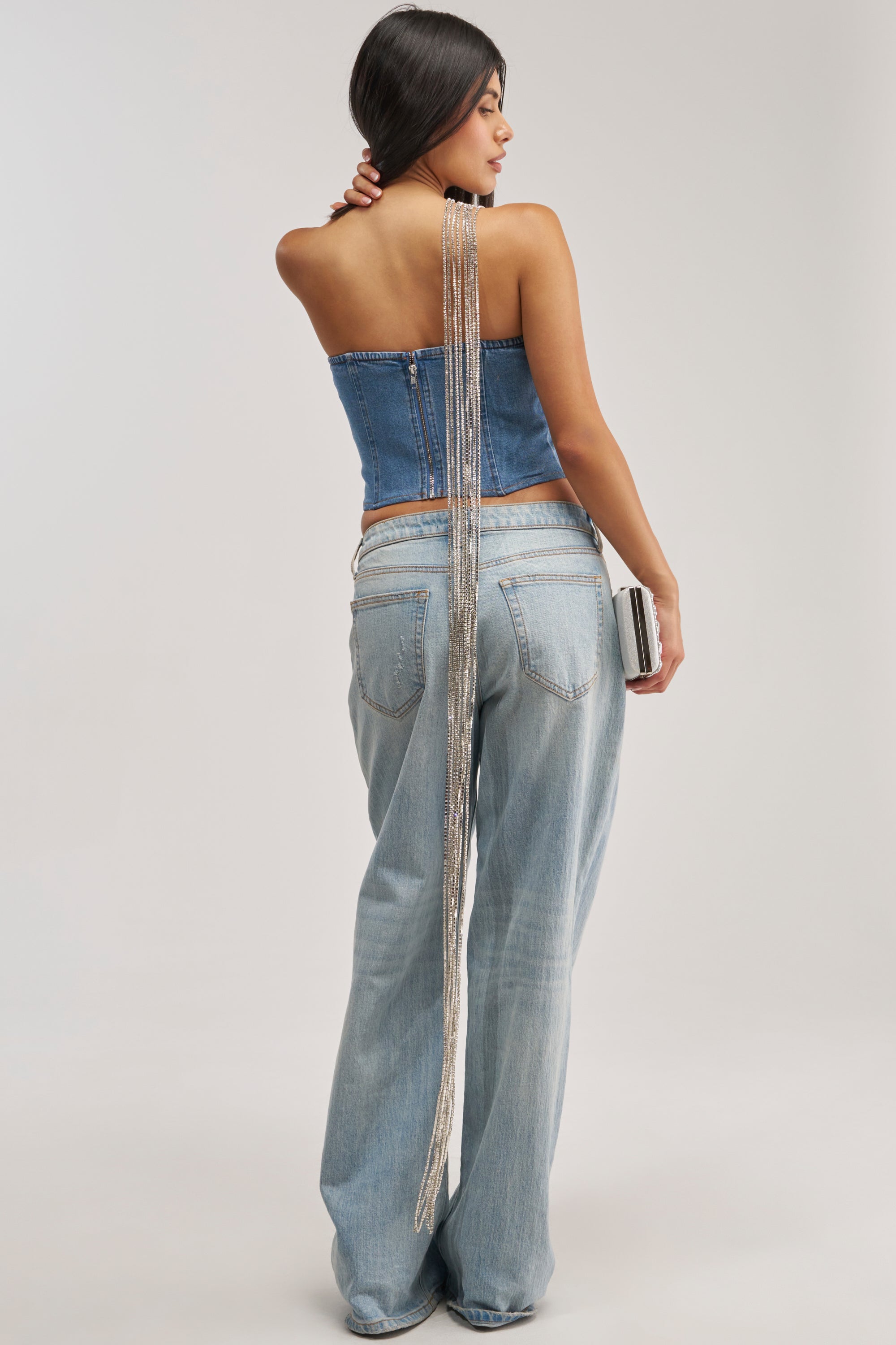 YOU WOULDNT GET IT RHINESTONE DETAIL CORSET