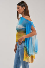 PICTURESQUE LONG SLEEVE MESH TOP