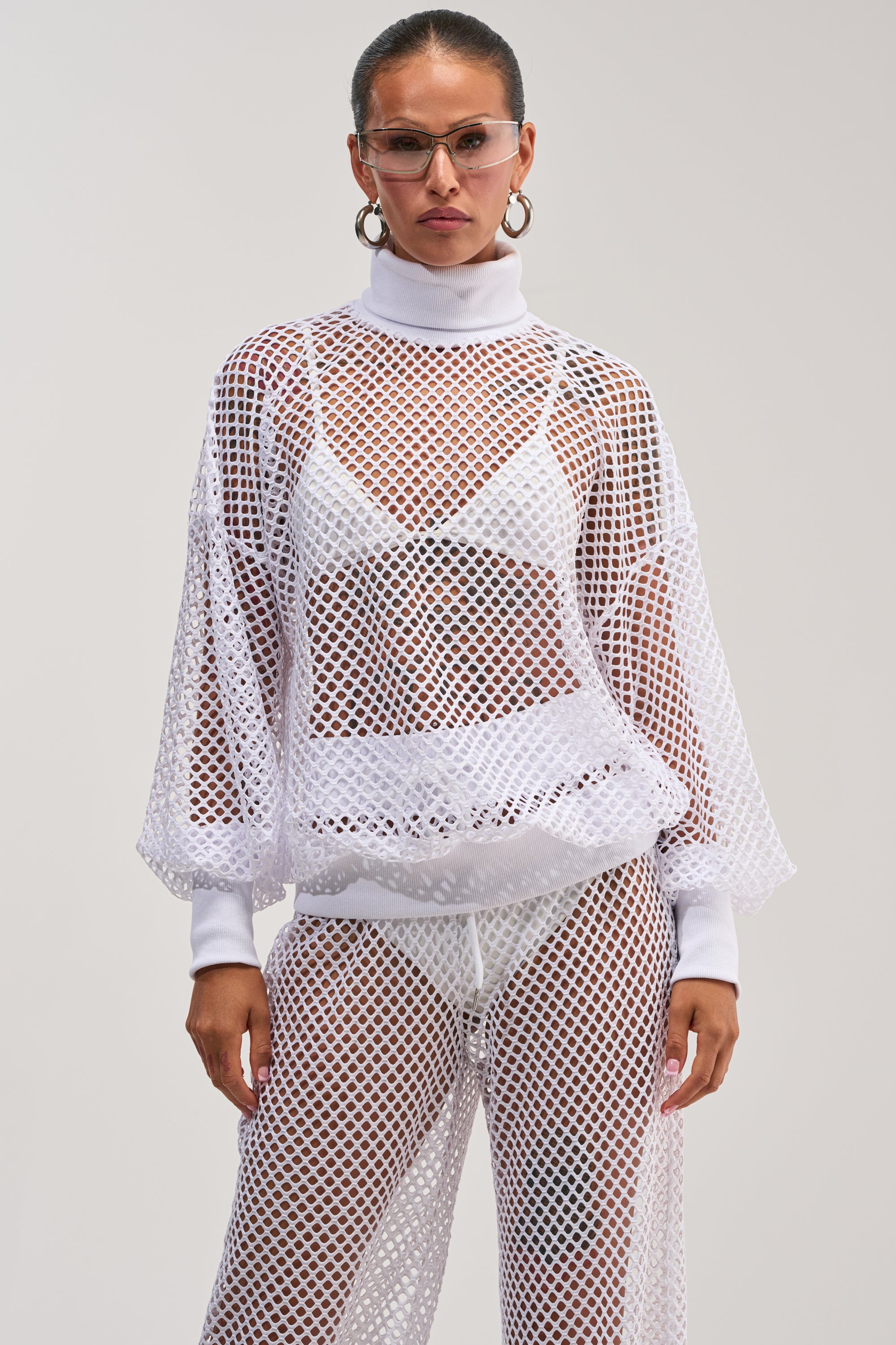 FEEL THE AIR NETTED LONG SLEEVE