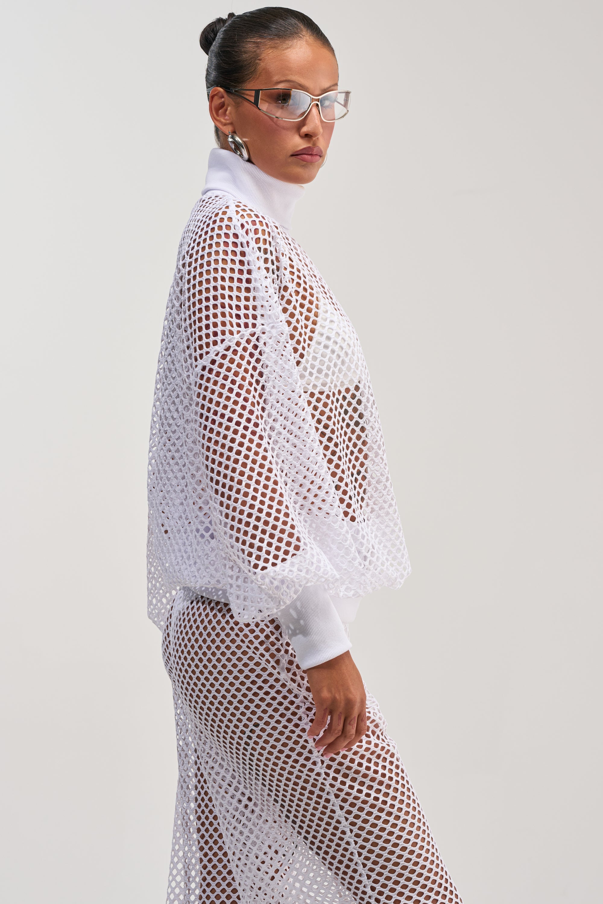 FEEL THE AIR NETTED LONG SLEEVE