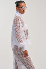 FEEL THE AIR NETTED LONG SLEEVE