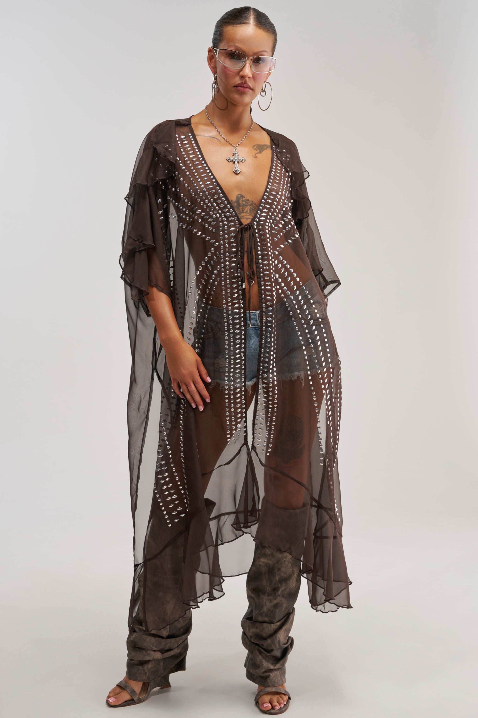 INDIO VIBES TIE FRONT CARDIGAN