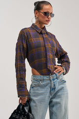 NOW YOU SEE ME PLAID BODYSUIT