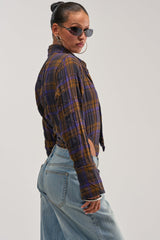 NOW YOU SEE ME PLAID BODYSUIT