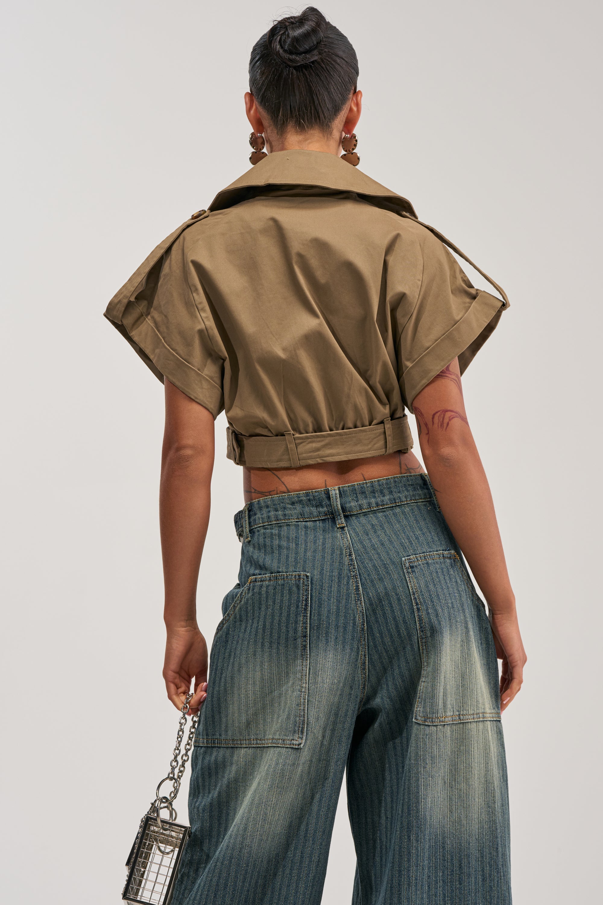 OUT AND ABOUT CROPPED TRENCH TOP