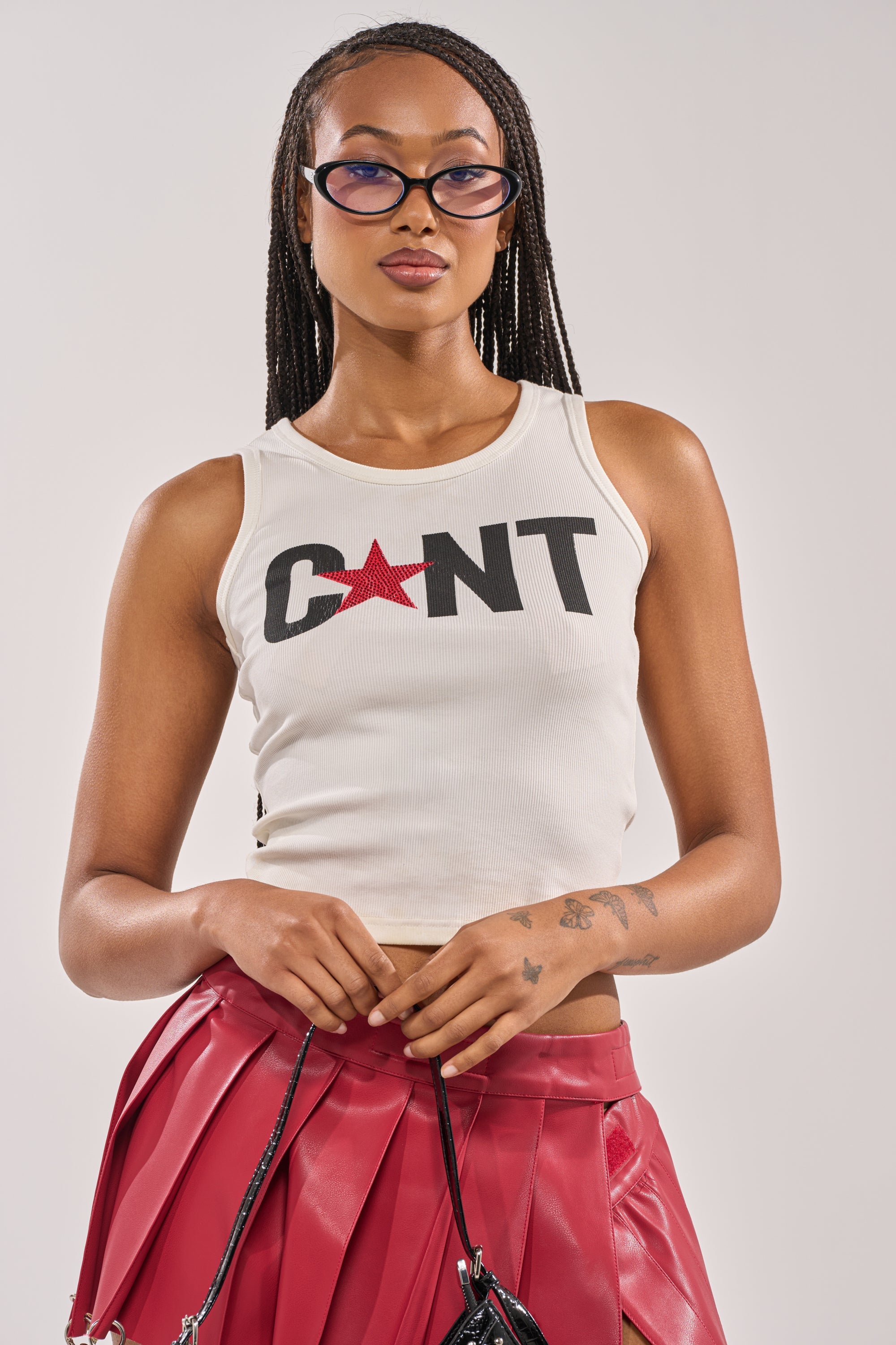 CNTY LACE UP TANK