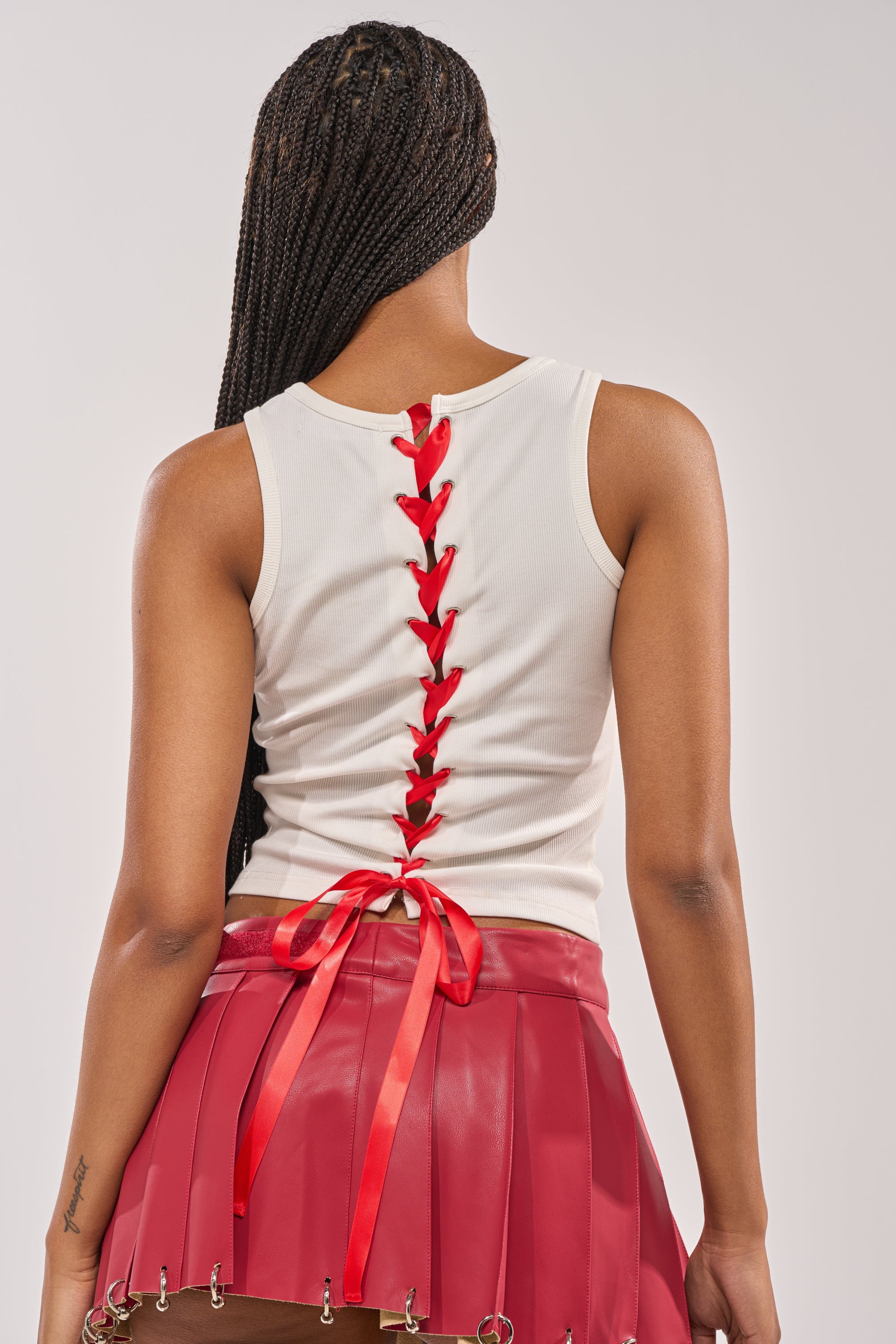 CNTY LACE UP TANK