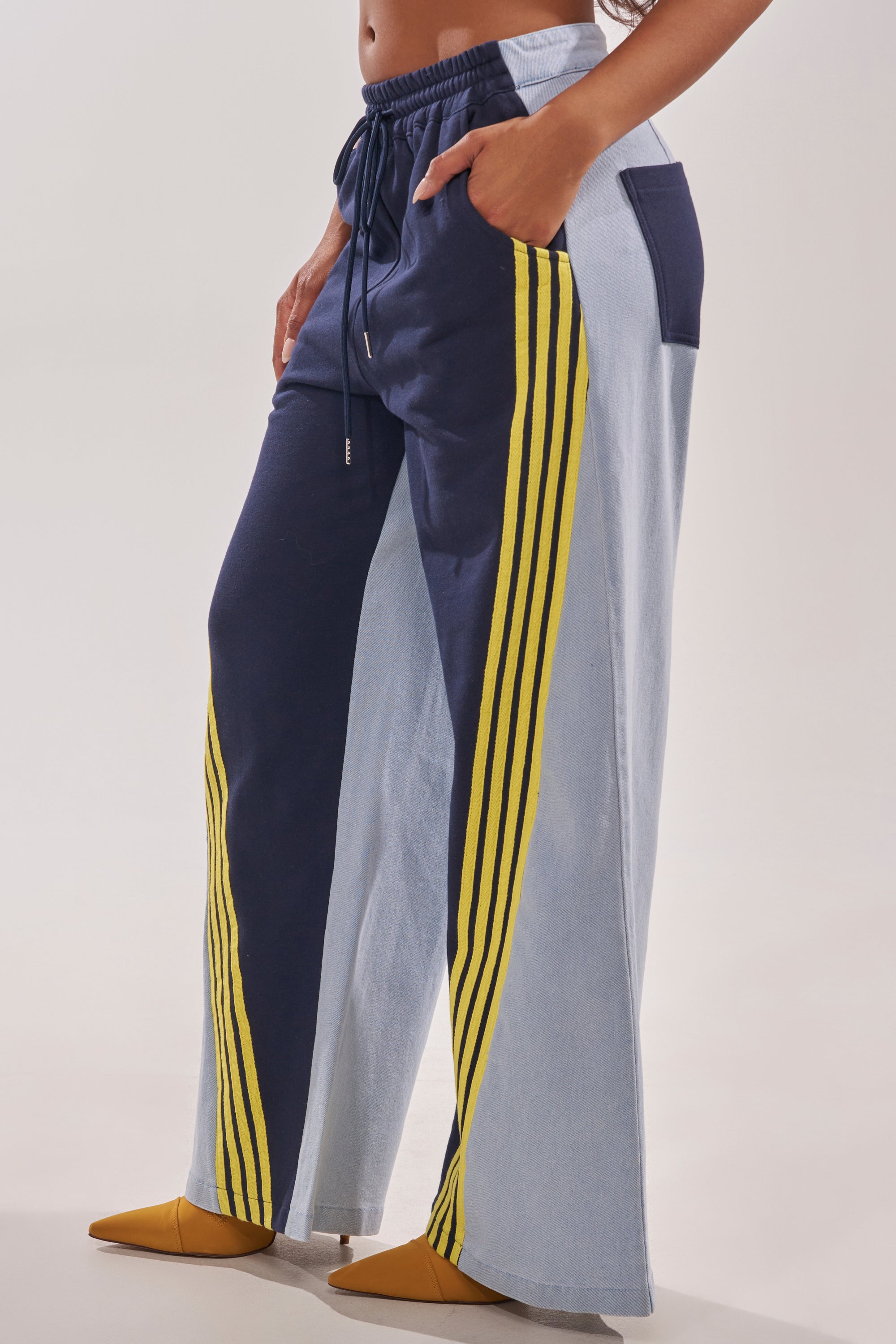 HEADS UP DENIM WIDE LEG JOGGER IN NAVY